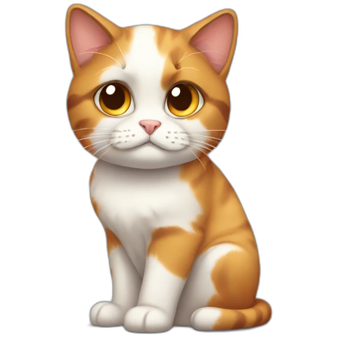 Calico cat very sad emoji