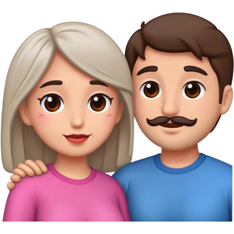 Pareja de hombre y mujer enamorados emoji
