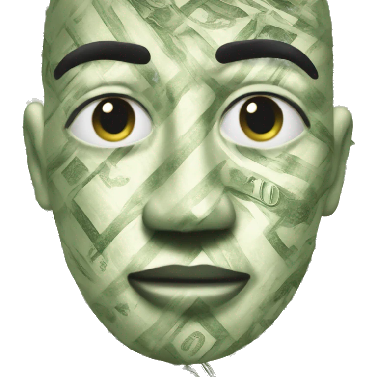 Face made out of money emoji