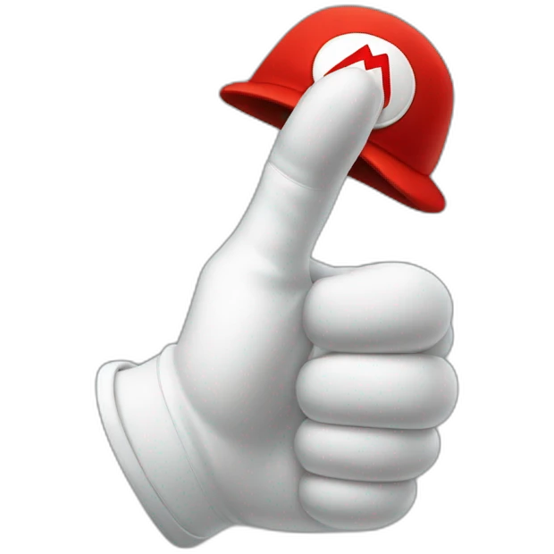 super mario glove finger emoji