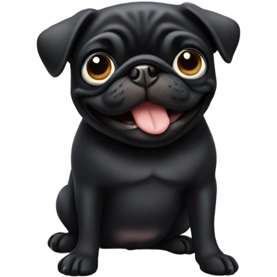 Black pug giving a thumbs up emoji