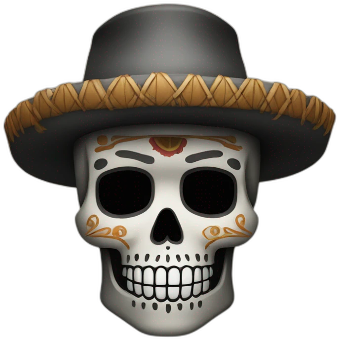 Calavera de indio negra emoji