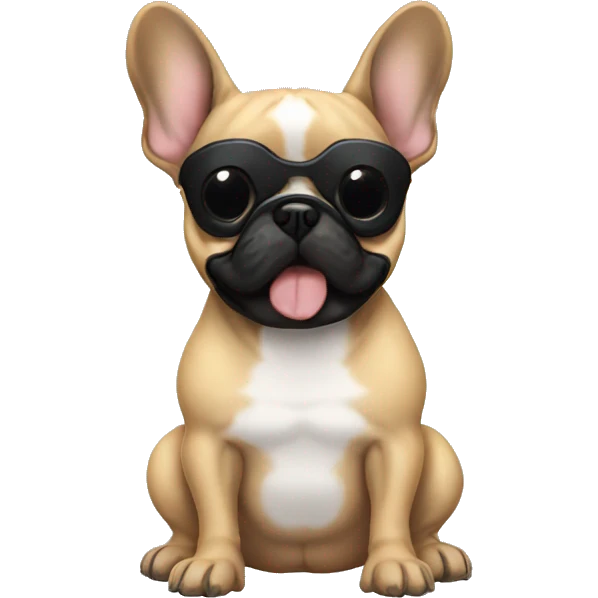 Frenchie w black eye patch  emoji