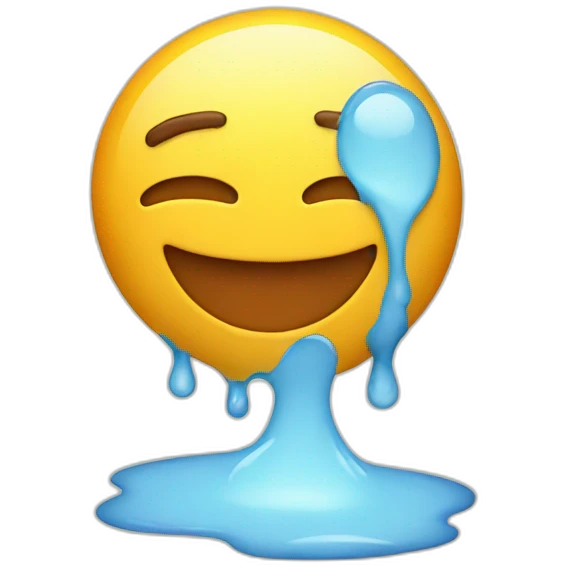 smiling and melting emoji