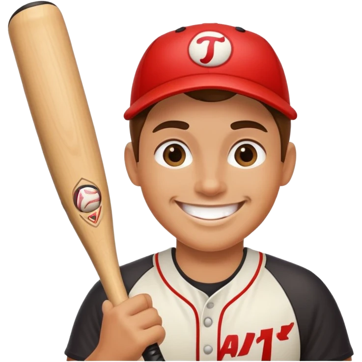 a stick with a bat who says tung emoji