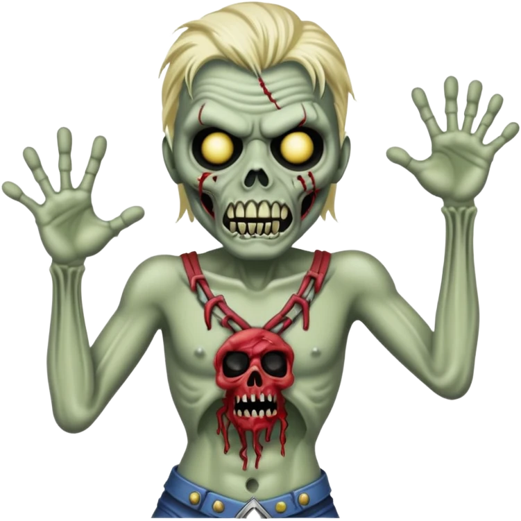 iron maiden zombie eddie glamour sparkle dance emoji