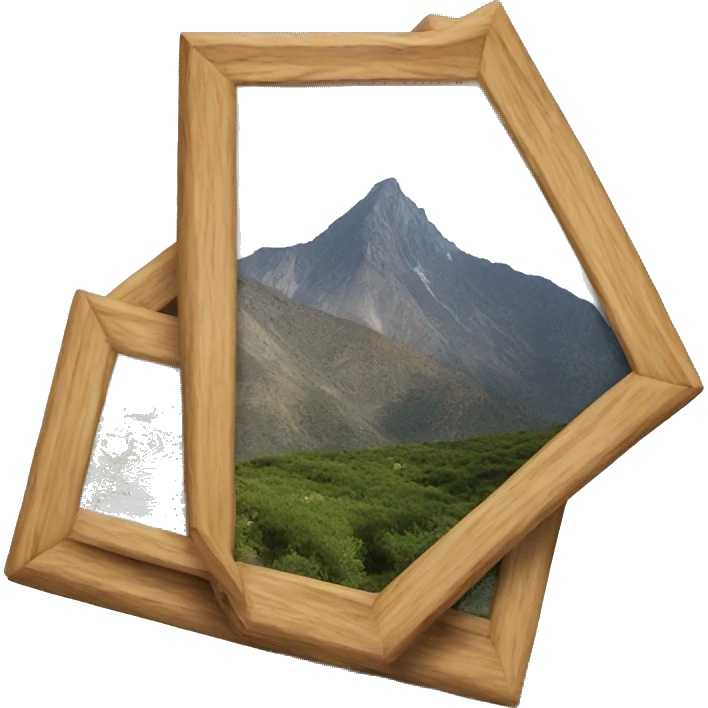 a photo frame of a mountain  emoji