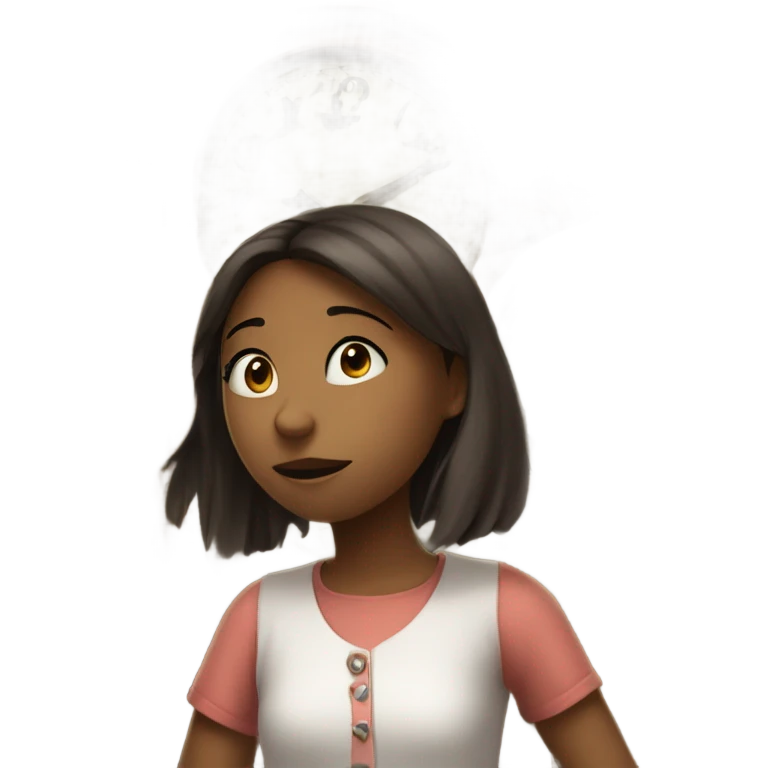 Girl clock emoji