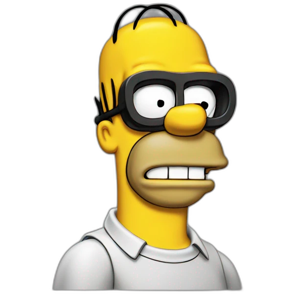 Homer Simpson déguisé en Batman emoji