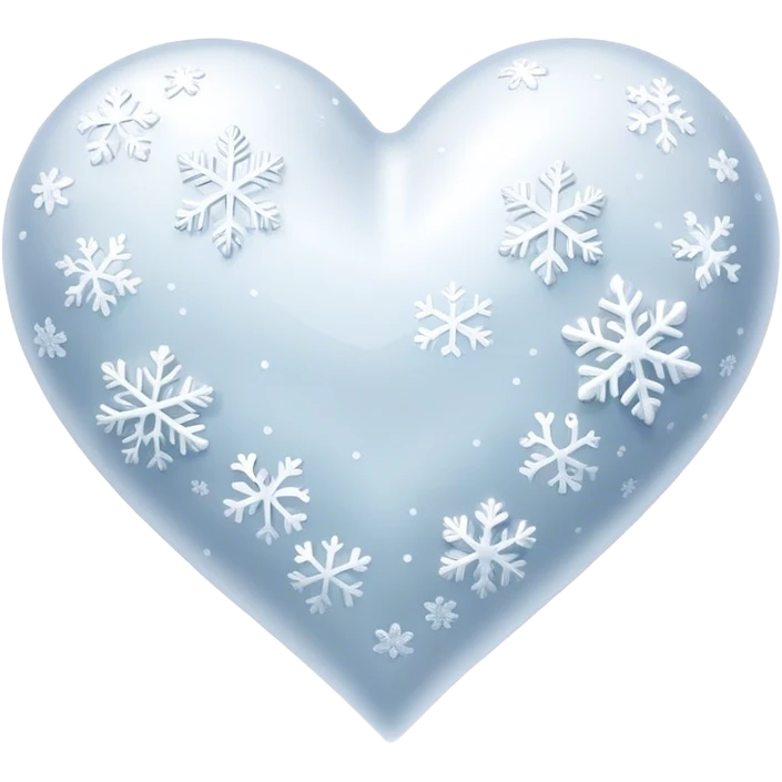 Snow heart emoji