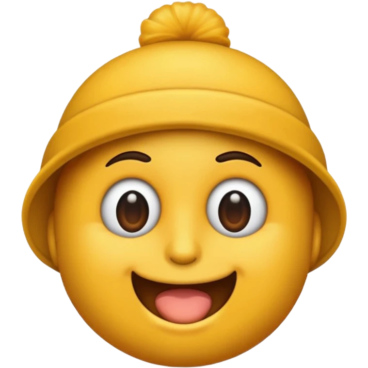 o um imoji com uma touca na cabeça e com um dedo na boca emoji