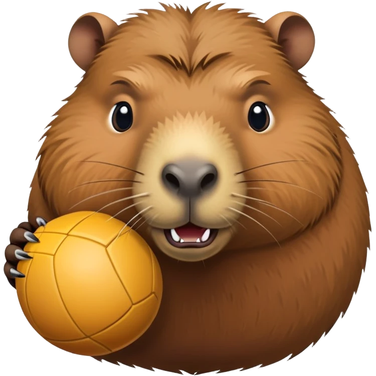 Kapibara énervé qui joue au ballon  emoji