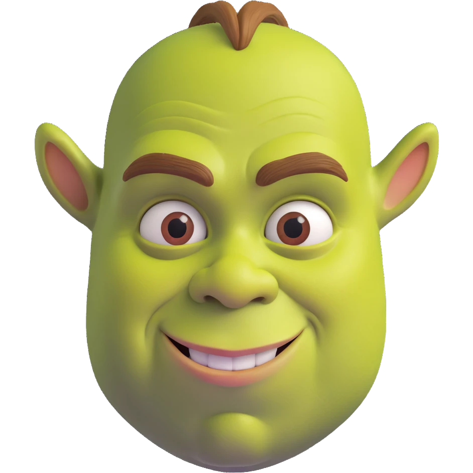 iconic Shrek face emoji
