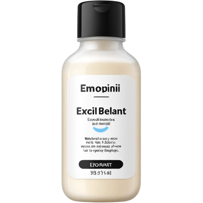exfoliant avec ecriture emoji