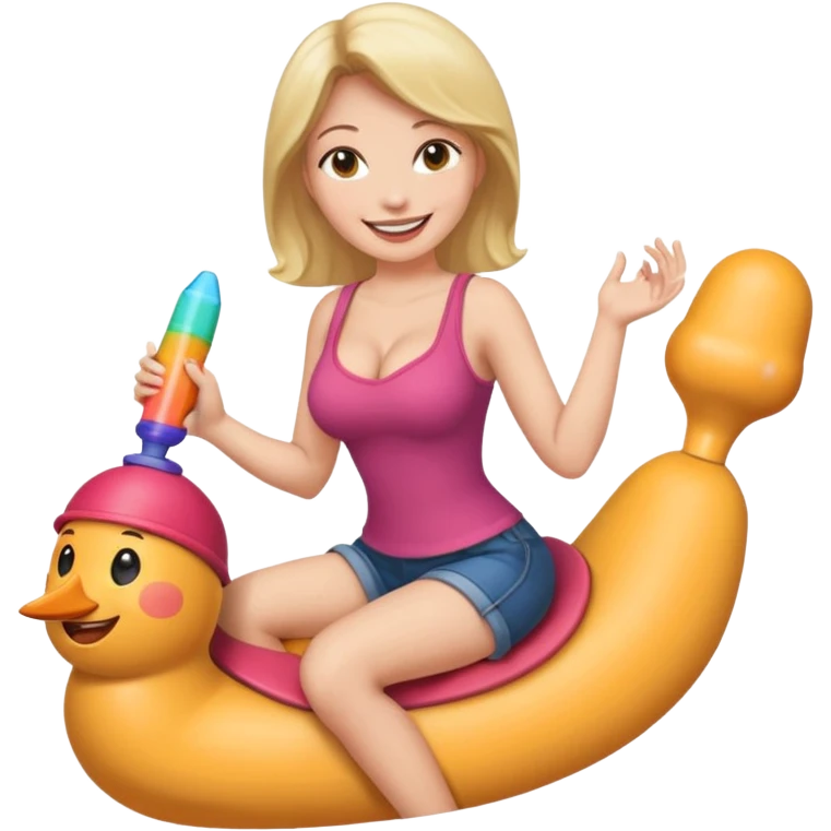 Realistic Nudes big titts woman riding a dildo emoji