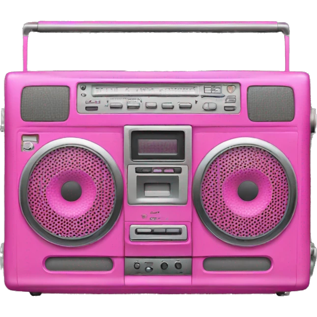 Pink boombox emoji