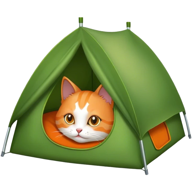 cat in green tent emoji