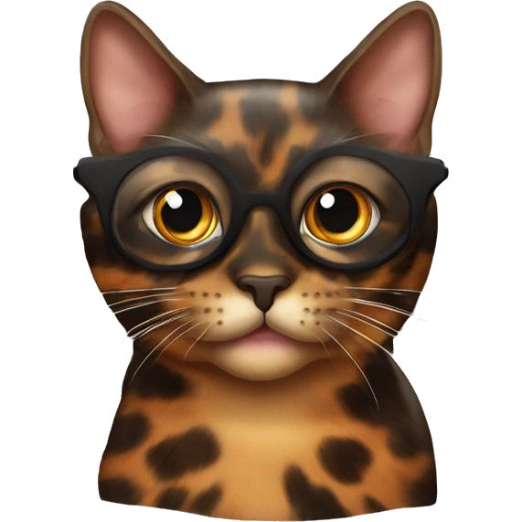 tortoiseshell cat who’s blind in one eye emoji