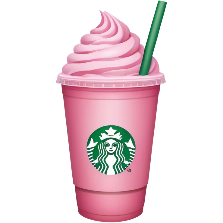 Pink Starbucks drink emoji
