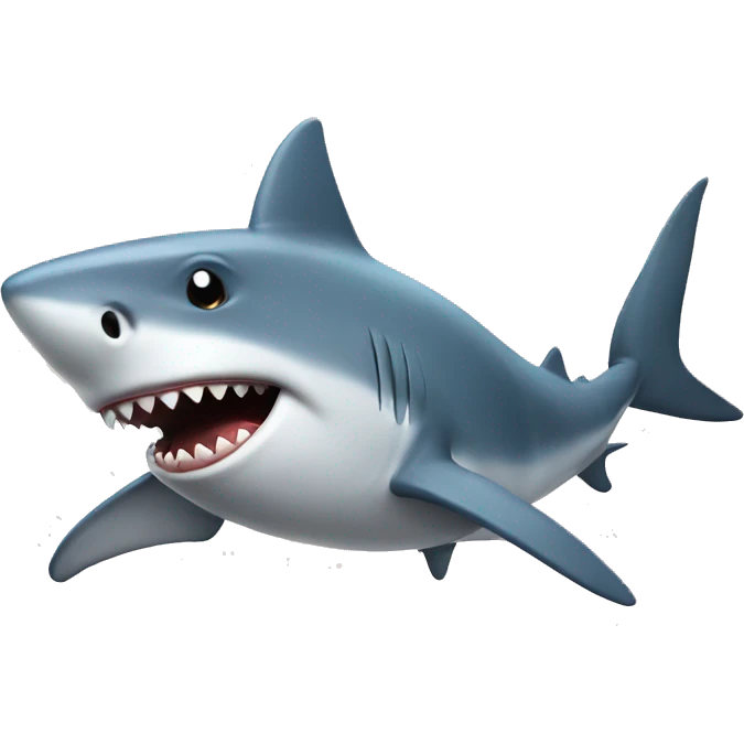 shark doing a fart emoji
