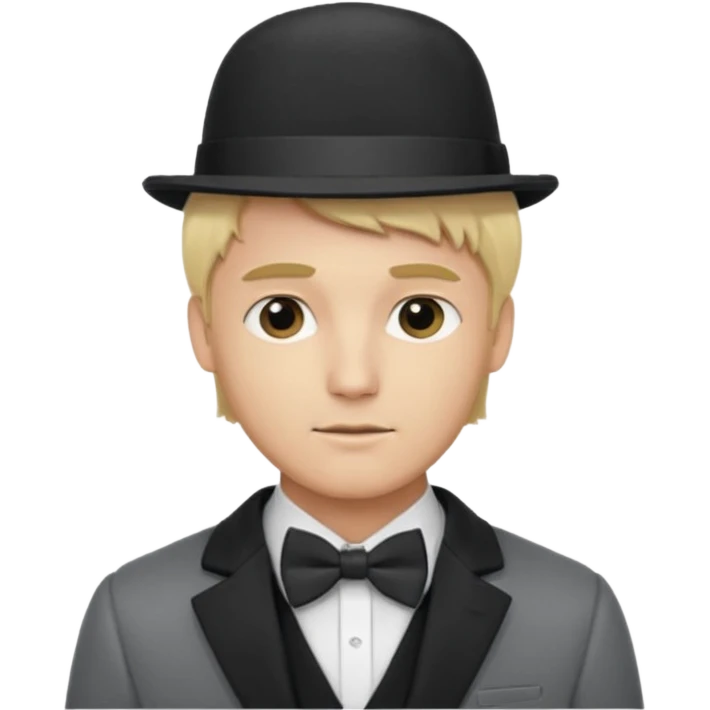 Bow Ties, Coats, and hat, man, modern, blonde man emoji