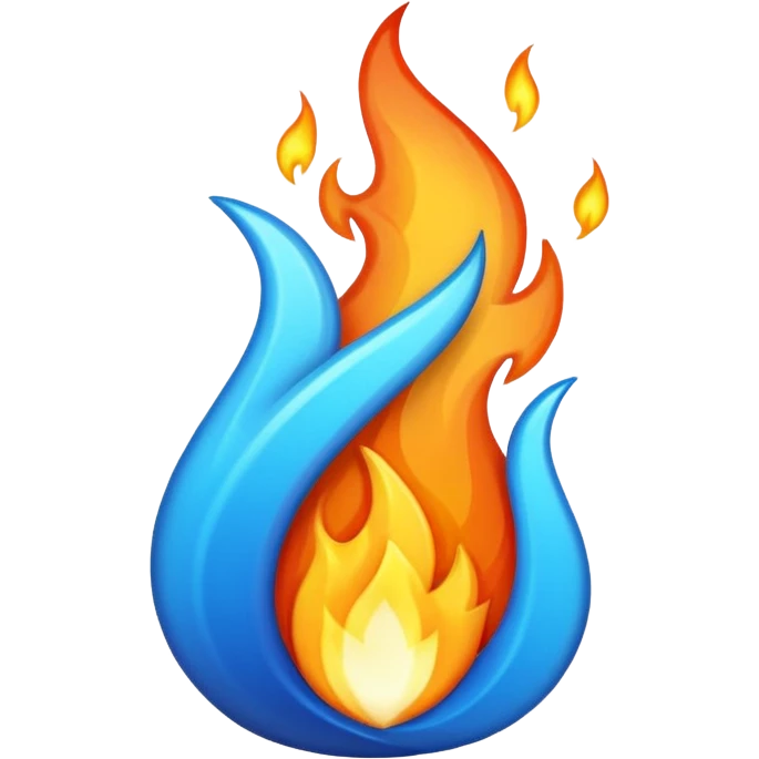 Fuego azul emoji
