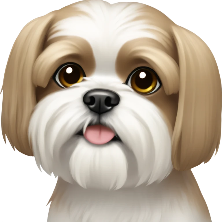 light brown and white shih tzu  emoji