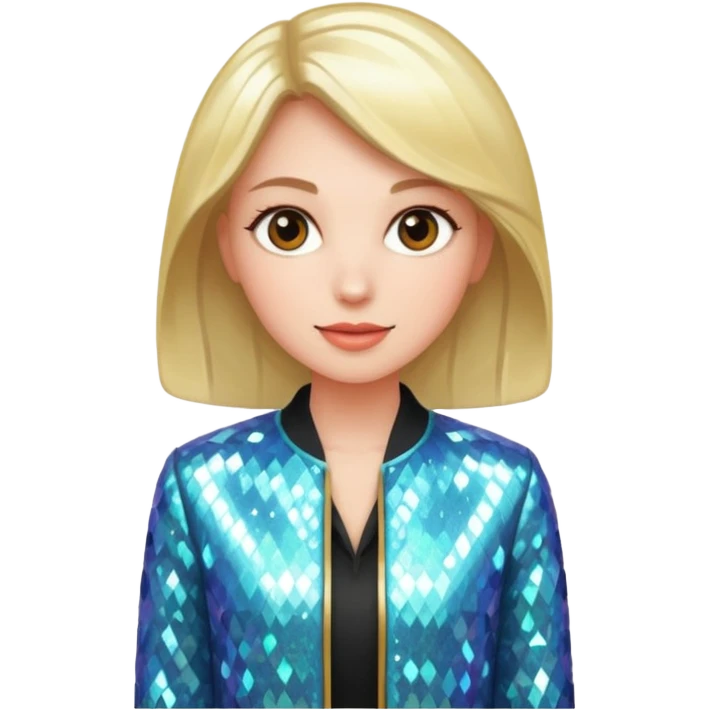 woman with sparkling jacket emoji