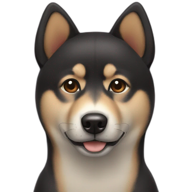 Black shiba emoji
