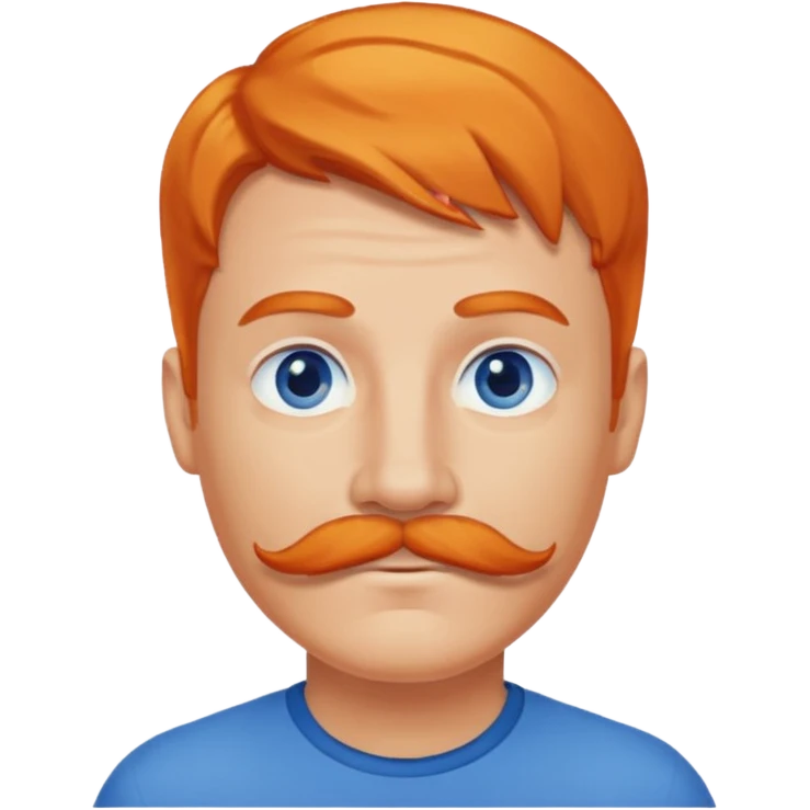 orange-haired mustache man emoji