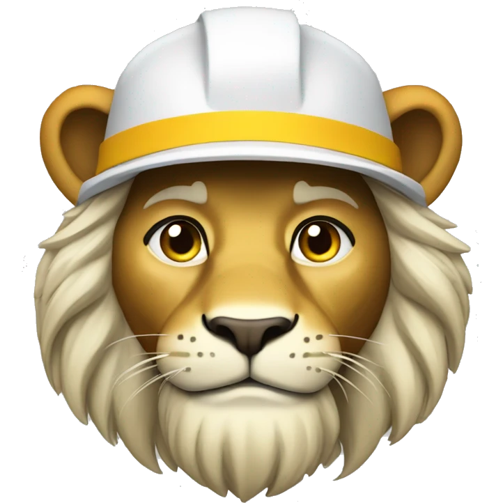 lion architect casco blanco  emoji