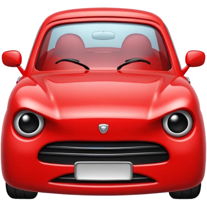 angry red car cute emoji