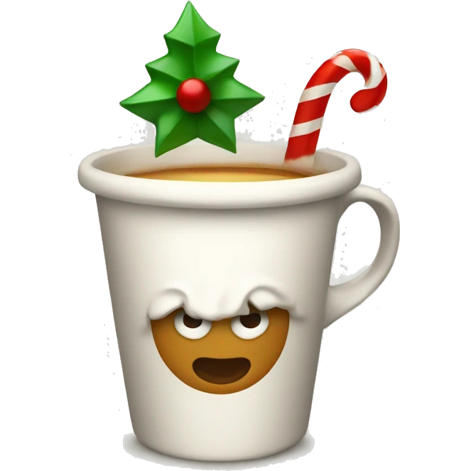 A christmas cup with a letter A on it emoji