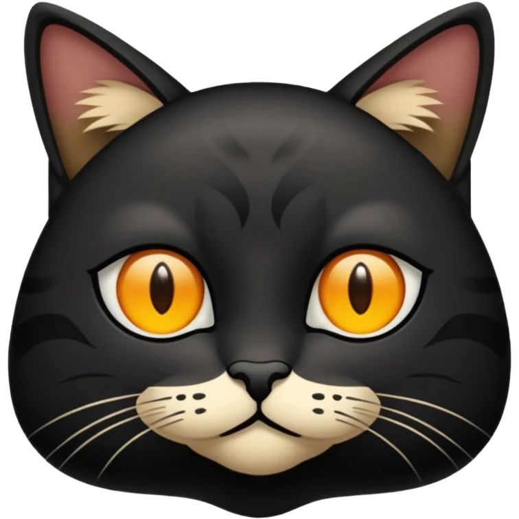 een zwarte kat die aan het wenen is met tranen emoji