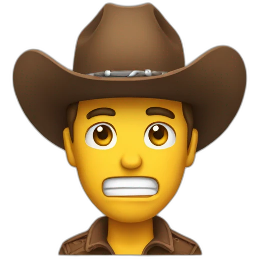 panicking emoji cowboy emoji