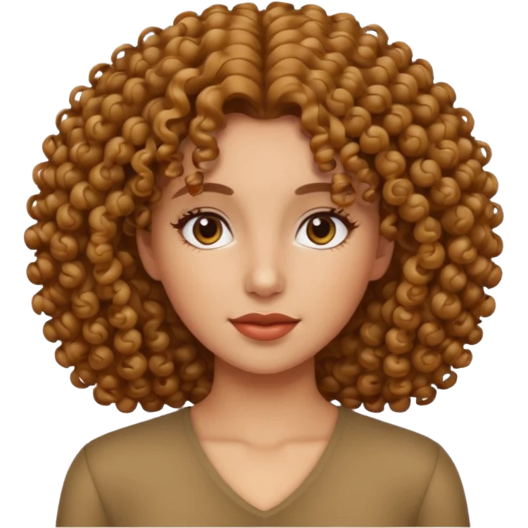 Mulher de cabelo cacheado  emoji