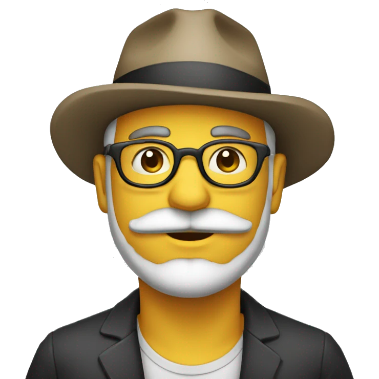 pessoa meio gorda com barba emoji