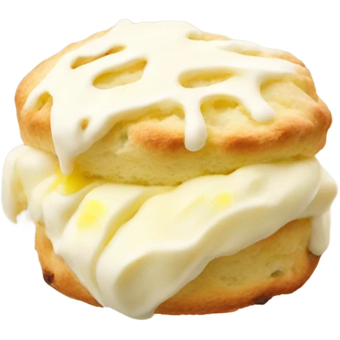 Scone with lemon frosting  emoji