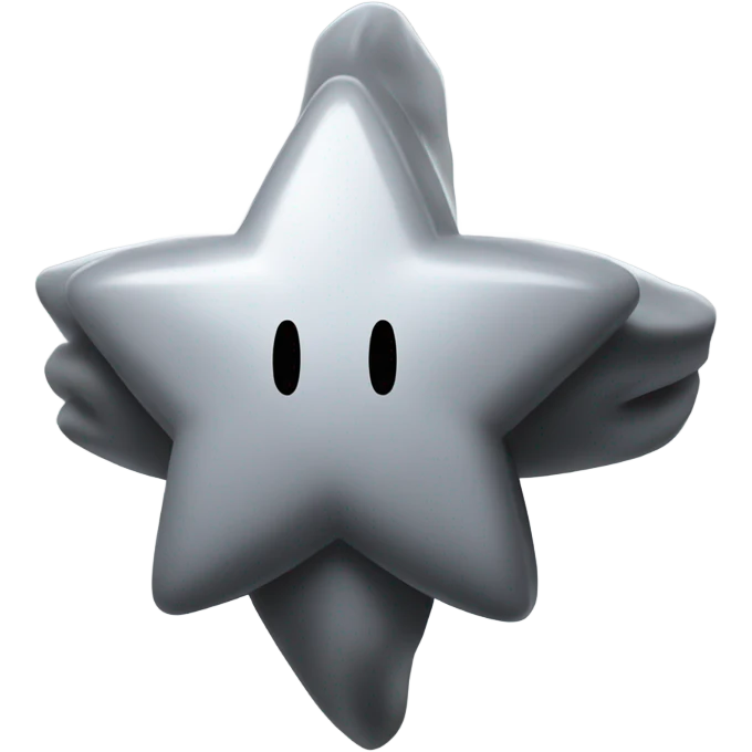 Gray Kirby being a Mario power up star but it’s circle emoji