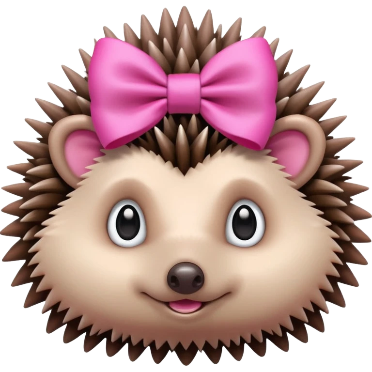 hedgehog with a pink bow emoji