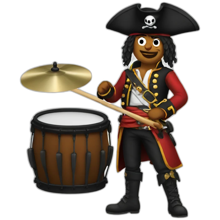 pirate drummer emoji