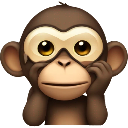 little monkey covering eyes  emoji