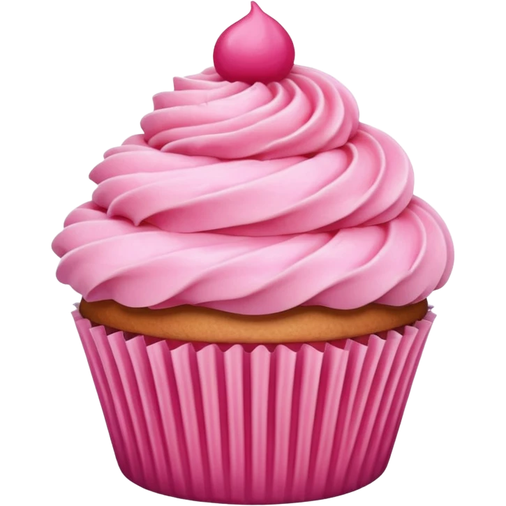 Cupcake with pink icing emoji