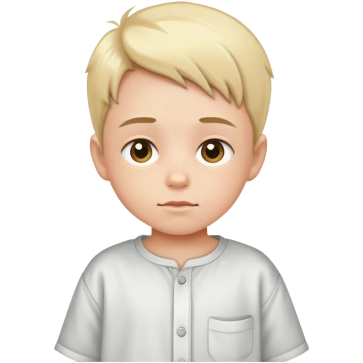 Child wearing an oversized shirt emoji