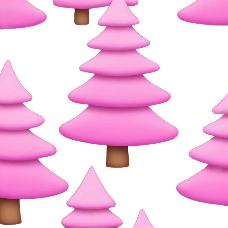 Pink Christmas tree emoji
