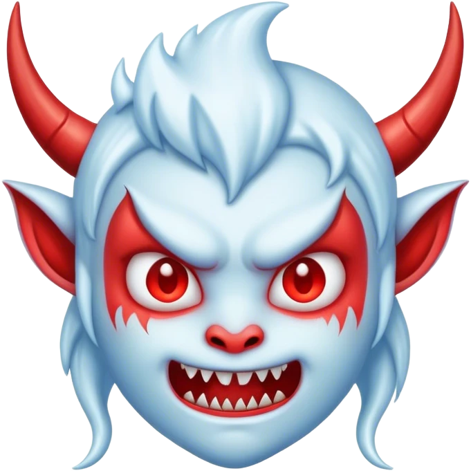 Cute freezing devil emoji
