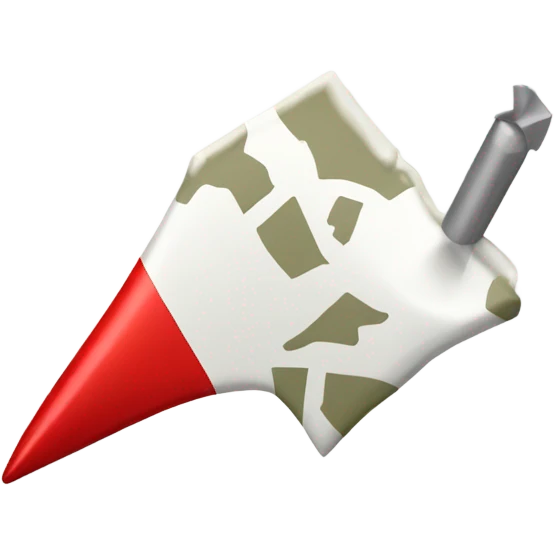red and white map pin emoji