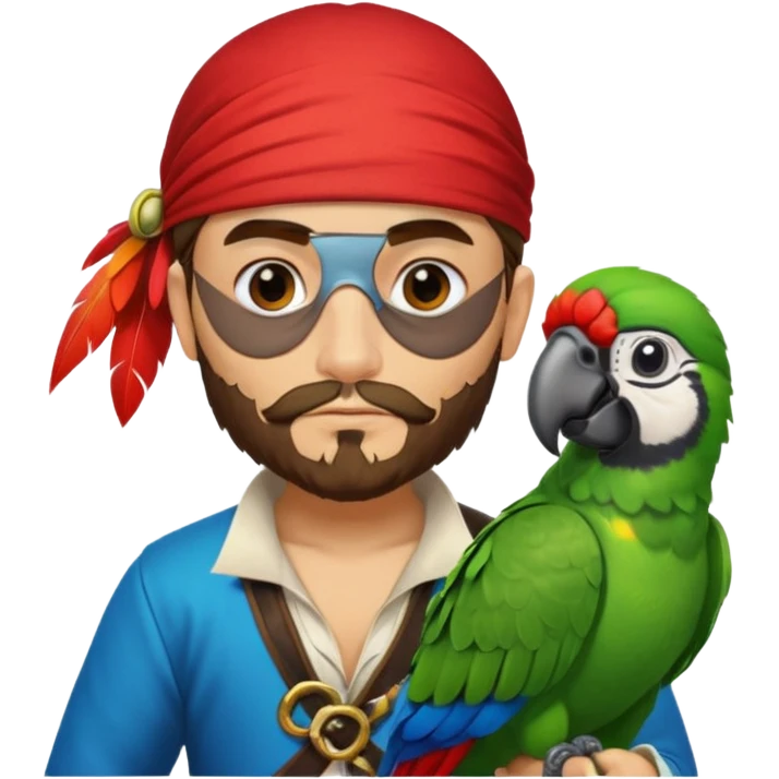 pirate and parrot emoji