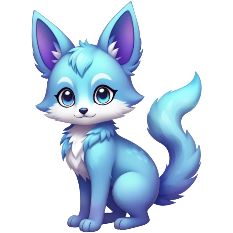 Full body Kawaii bright fantasy ethereal anthro fursona animal emoji