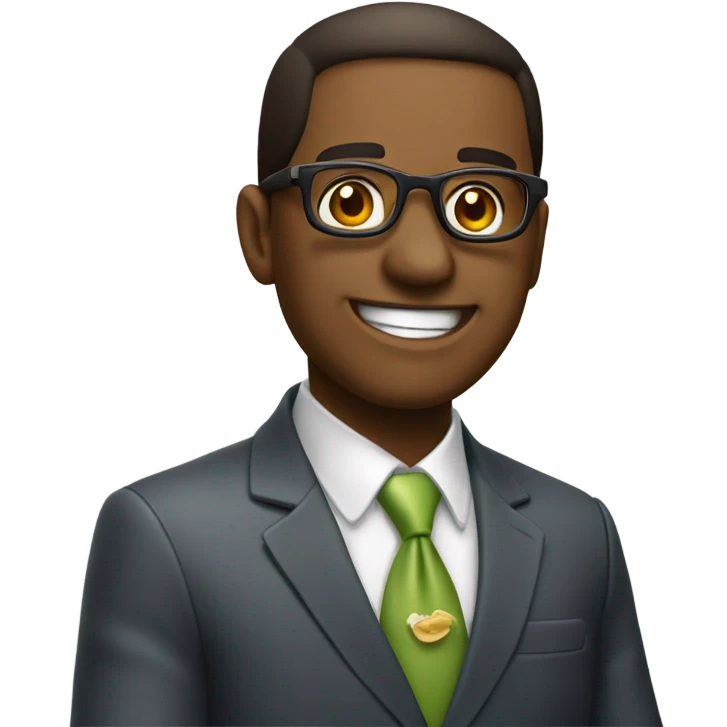 Feliz com óculos e abacate emoji